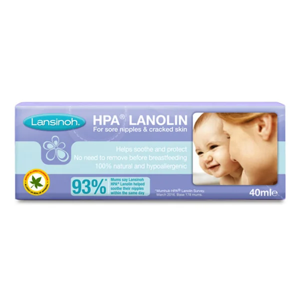 Lansinoh Lanolina HPA Salbe für stillende Mütter, hilft bei rissigen Brustwarzen und sorgt für schnelle Heilung während der Stillzeit
