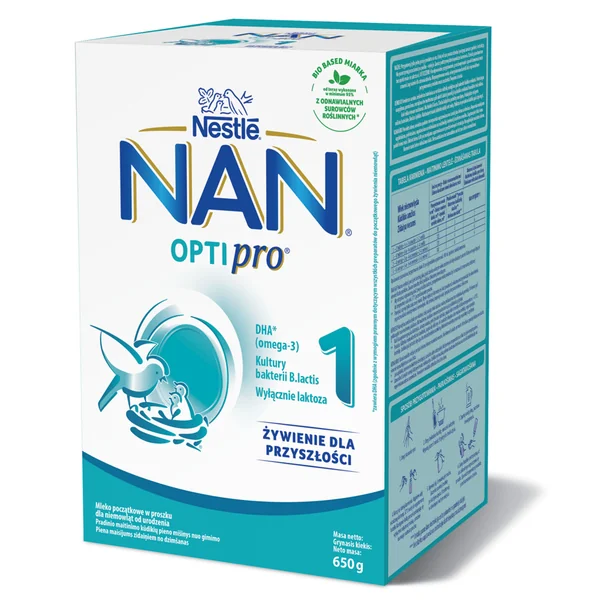 Nestlé NAN OPTIPRO 1 ist eine Anfangsmilch für Neugeborene und Säuglinge, die nicht gestillt werden können, ideal für den gesunden Start ins Leben