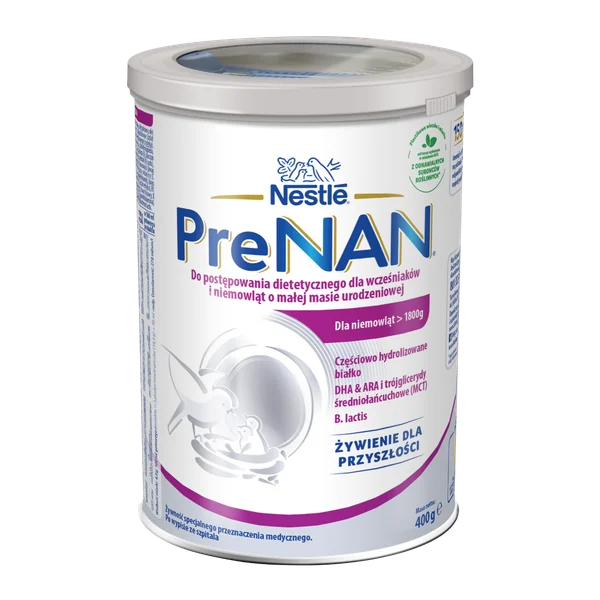 Nestle PreNan medizinische Spezialnahrung für Frühgeborene in Pulverform, unterstützt das Wachstum und die gesunde Entwicklung von Babys mit niedrigem Geburtsgewicht