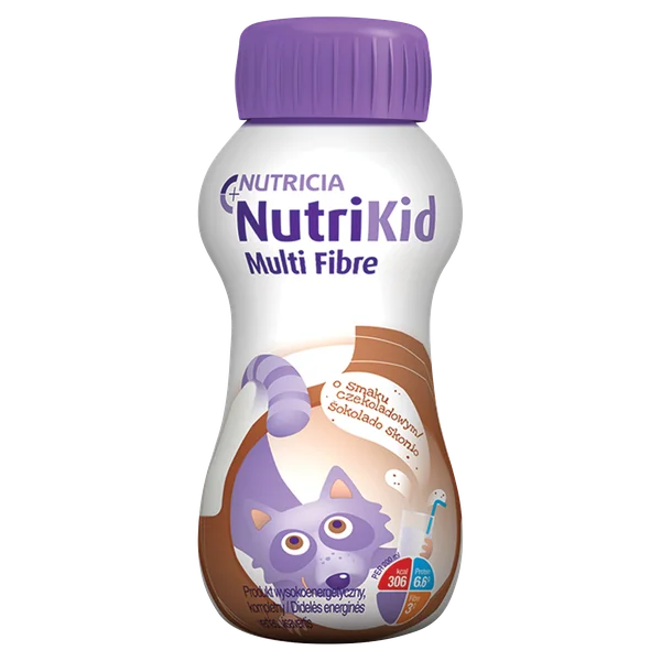 NutriKid Multi Fibre Flasche mit Schokoladengeschmack – hochkalorische, nährstoffreiche Flüssignahrung für Kinder in der Genesung