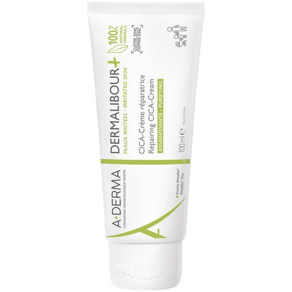 A-Derma Dermalibour + Cica Creme für empfindliche und gereizte Haut, regeneriert und lindert Juckreiz, Rötungen und Hautirritationen.