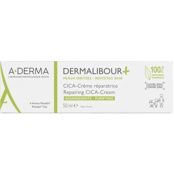 A-Derma Dermalibour + Cica Creme für empfindliche und gereizte Haut, regeneriert und lindert Juckreiz, Rötungen und Hautirritationen
