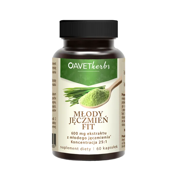 AVET HERBS Grüner Gerstensaft Fit Kapseln für Gewichtsreduktion und Verdauungsunterstützung, 60 Kapseln in einer Verpackung