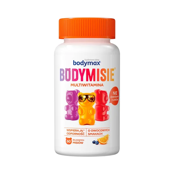 Bodymax Bodymisie Fruchtgummis für Kinder, 60 Stück, mit Vitaminen und Mineralien, unterstützt das Immunsystem und fördert die Konzentration