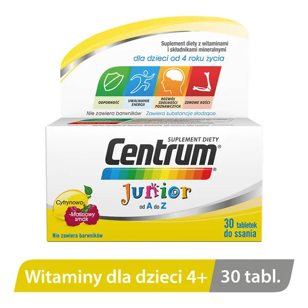 Centrum Junior Lutschtabletten für Kinder – 16 Vitamine und Mineralstoffe zur Unterstützung der gesunden Entwicklung und des Wachstums