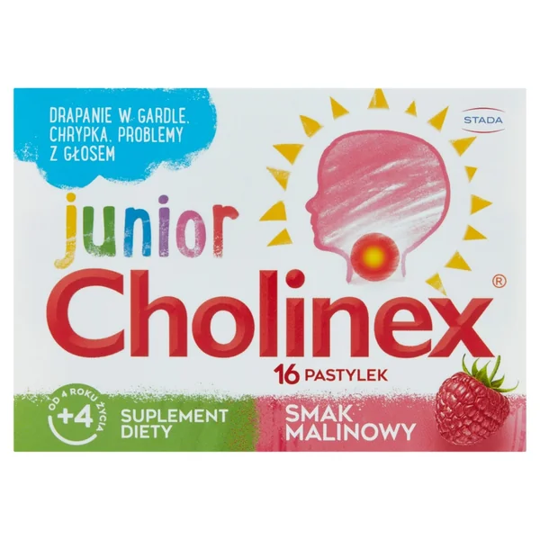 Cholinex Junior Lutschtabletten für Kinder, lindert Halsschmerzen und befeuchtet den Hals, enthält Kamille, Salbei und Vitamin C