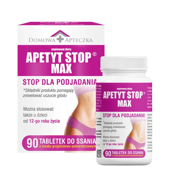 Apetyt Stop Max – Lutschtabletten zur Appetitkontrolle mit Garcinia Cambogia, Bitterorangenextrakt und Zink