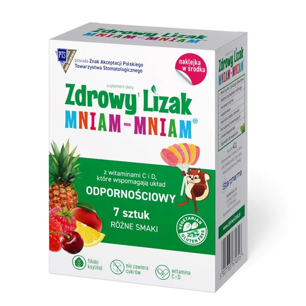 Gesunde Lutscher mit Vitamin C und D, ohne Zucker, für Kinder ab 3 Jahren, glutenfrei und laktosefrei, ideal als Nahrungsergänzung