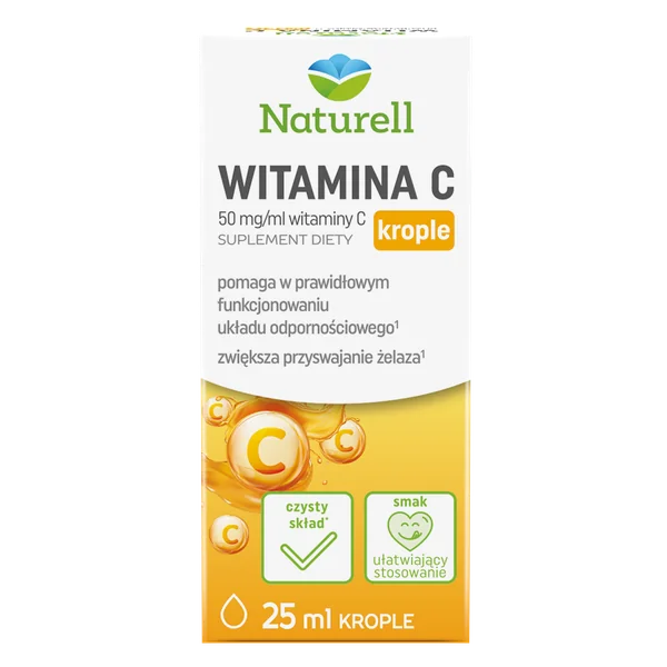 Naturell Vitamin C Tropfen für Kinder in einer 25 ml Flasche, geeignet zur Stärkung des Immunsystems und der Eisenaufnahme bei Kindern ab 3 Jahren