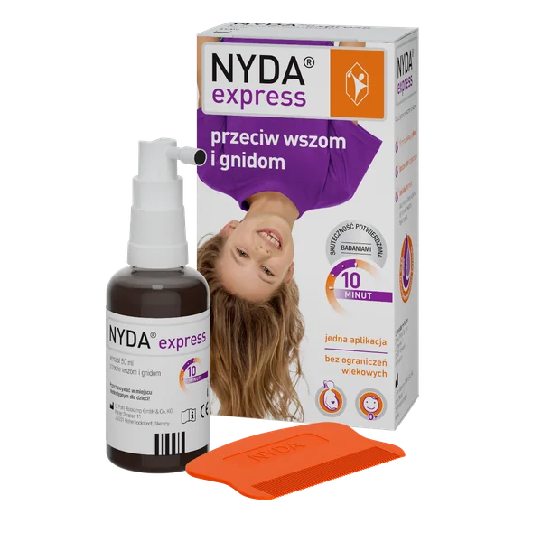 Nyda Express Aerosol zur Bekämpfung von Kopfläusen und Nissen. Schnell wirksam und einfach anzuwenden. Schützt vor weiteren Invasionen