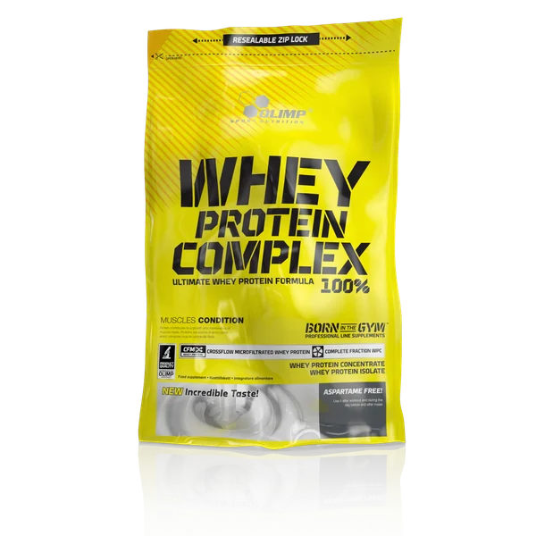 Olimp Whey Protein Complex in der Geschmacksrichtung Kokosnuss - hochwertiges Eiweißpulver für Sportler, ideal für Muskelaufbau und Regeneration.