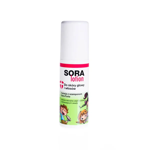 Sora Lotion zur Pflege der Kopfhaut und Haare, lindert Juckreiz und schützt vor Läusen mit natürlichen Ölen wie Lavendel, Rosmarin und Menthol