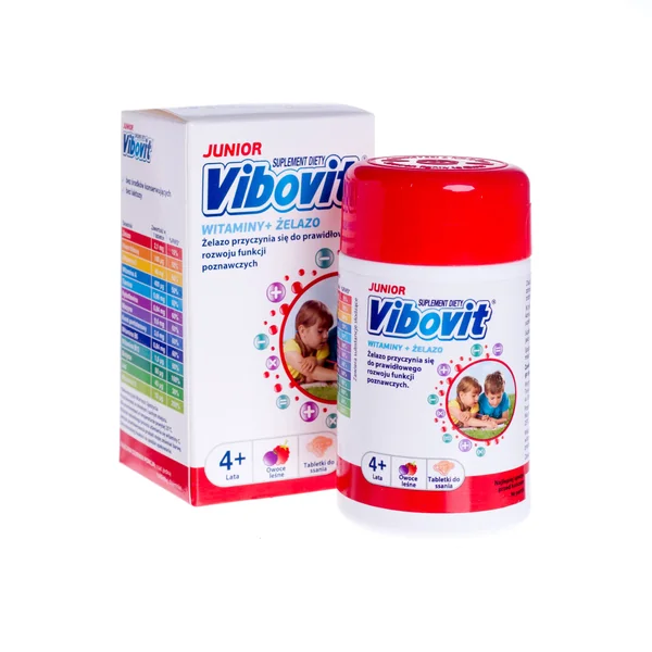 Vibovit Junior Lutschtabletten für Kinder mit Vitaminen und Eisen – unterstützt das Wachstum und die Gesundheit von Kindern in einer leckeren Fruchtform.