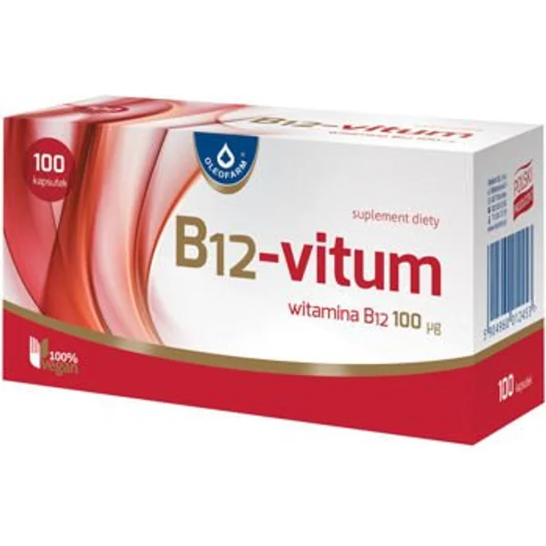 B12-Vitaminy – 100 µg Vitamin B12 pro Kapsel zur Unterstützung des Energiestoffwechsels und des Nervensystems