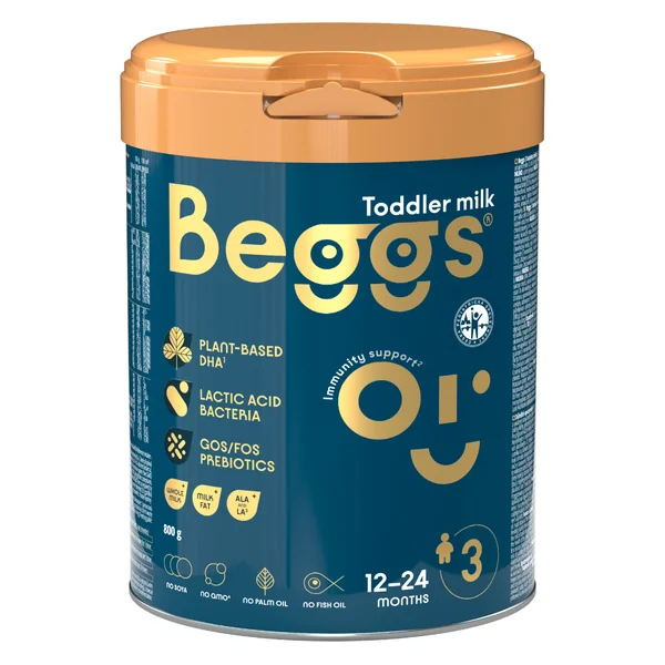 Beggs 3 Junior-Milchpulver für Kinder ab 12 Monaten, reich an Vitaminen und Probiotika zur Unterstützung des Immunsystems und des Wachstums