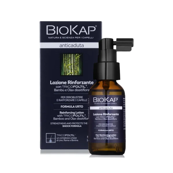 Biokap Anticaduta Lotion - Pflege gegen Haarausfall, fördert Haarwachstum und stärkt die Kopfhaut. Effektiv für dünner werdendes Haar