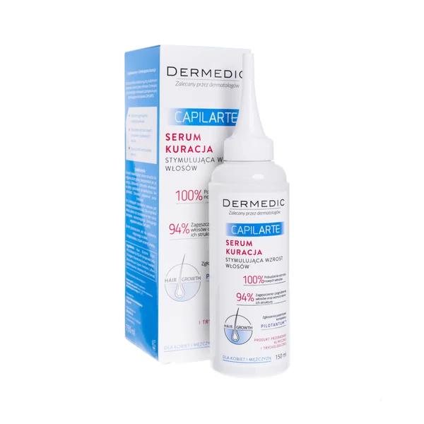 Dermedic Capilarte Haarserum zur Stimulierung von Haarwachstum und Regeneration bei Haarausfall, 150 ml Flasche