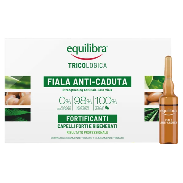 Equilibra Anti-Haarausfall Ampullen mit Aloe Vera und Arganöl zur Stärkung von Haarwurzeln und Förderung des Haarwuchses