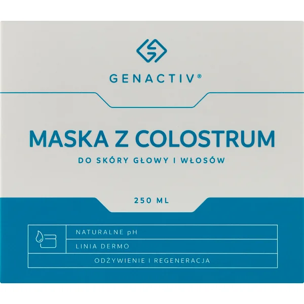 Genactiv Haarmaske mit Colostrum zur Stärkung der Kopfhaut und Förderung des Haarwachstums
