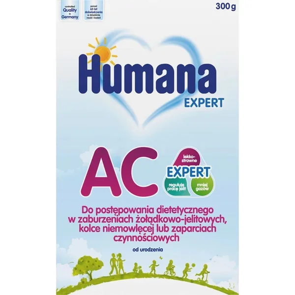 Humana Expert AC Pulvermilch 300g – Spezialnahrung für Babys mit Koliken und Verstopfung