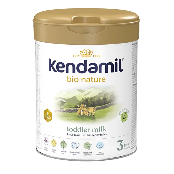 Kendamil BIO Nature 3 HMO+ Bio-Milchpulver für Kinder von 12 bis 36 Monaten, mit DHA, GOS und 100% natürlichem Inhaltsstoffen