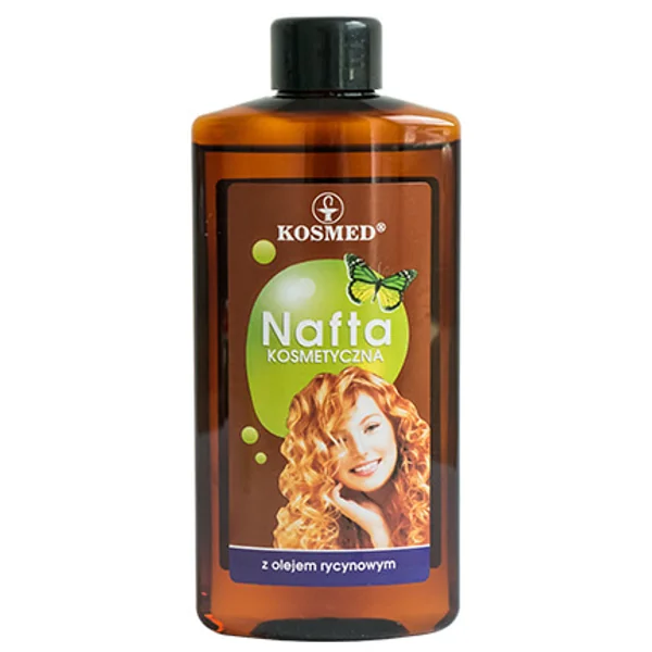 Kosmed kosmetisches Petroleum mit Rizinusöl für gesunde, glänzende Haare und gegen Haarausfall – Pflege für schwaches und brüchiges Haar