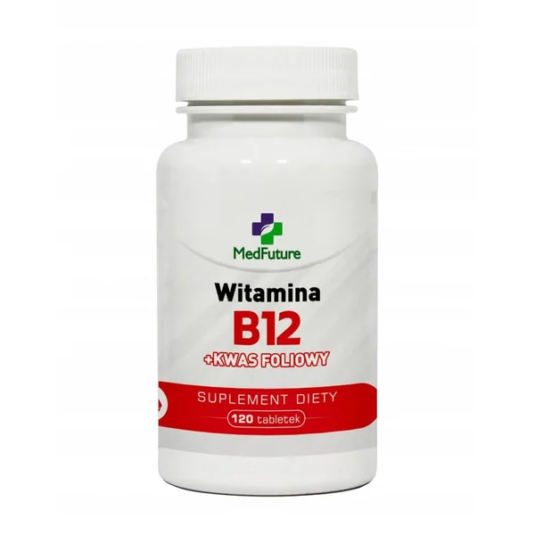 MedFuture Vitamin B12 1000 mcg + Folsäure Tabletten zur Unterstützung des Nervensystems und Immunsystems, mit 1000 mcg B12 und 200 mcg Folsäure