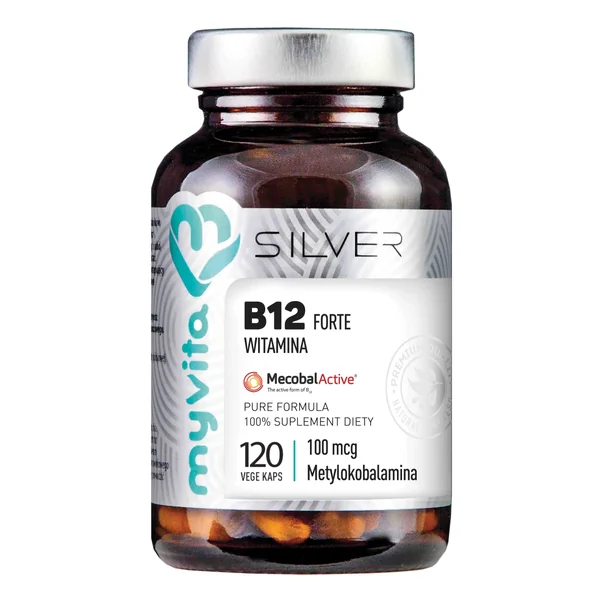 MyVita Silver Vitamin B12 Forte 100 µg Kapseln – 120 Kapseln für Energie und Nervengesundheit