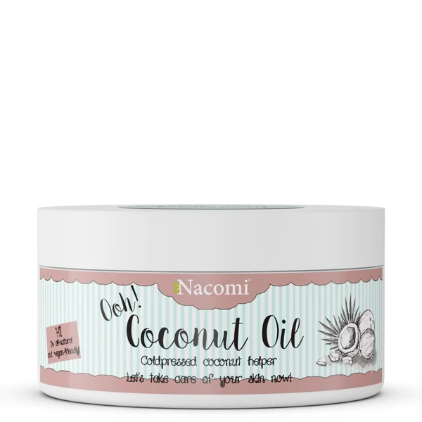 Unraffiniertes Kokosöl von Nacomi in einer 100 ml Flasche, ideal für Haut- und Haarpflege