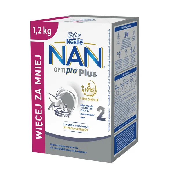 NAN OPTIPRO Plus 2 HMO – Folge-Milch für Säuglinge ab 6 Monaten, nährstoffreich mit Vitaminen, Mineralstoffen und DHA für eine gesunde Entwicklung