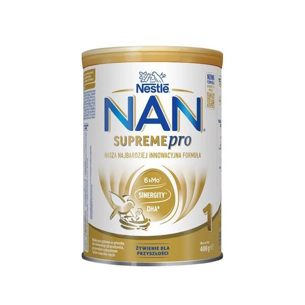 Nestlé Nan Supremepro 1, Anfangsmilchpulver für Säuglinge ab der Geburt, 400 g Packung, speziell entwickelt für die gesunde Entwicklung von Babys