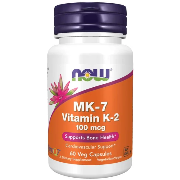 NOW Foods Vitamin K2 MK-7 Kapseln, 100mcg Vitamin K2 aus Natto zur Unterstützung der Knochen- und Gefäßgesundheit
