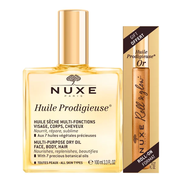 Nuxe Huile Prodigieuse® Trockenes Pflegeöl mit goldenen Partikeln, das Haut und Haare nährt und verleiht einen strahlenden Glanz