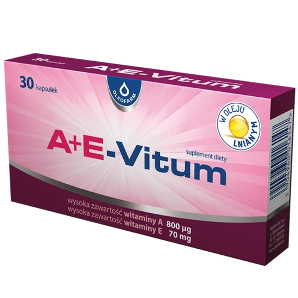 Oleofarm A+E-Vitum Weichkapseln mit Vitamin A und E für Hautgesundheit und antioxidativen Schutz