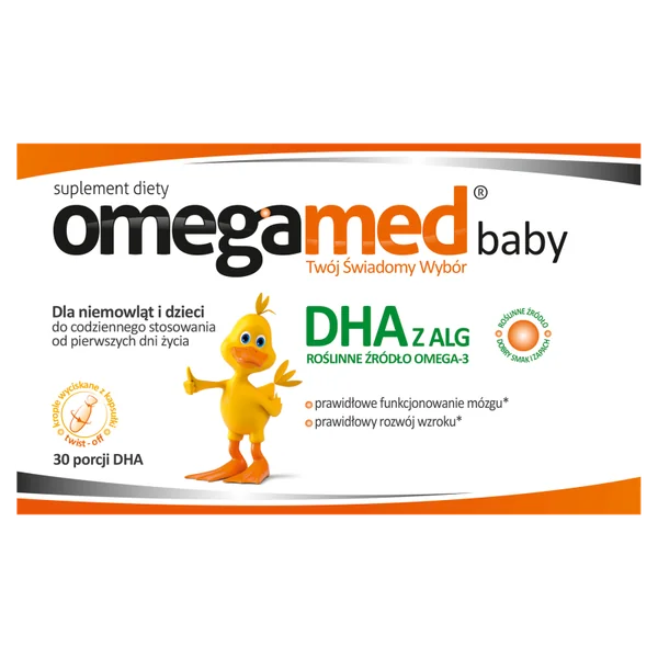 Omegamed Baby DHA Twist-off Kapseln für Säuglinge – Omega-3 aus Algen für Gehirnentwicklung