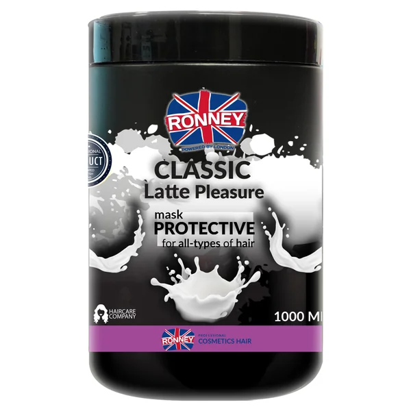 Die RONNEY Professional Mask Classic Latte Pleasure Protective pflegt alle Haartypen und schützt das Haar vor Schäden