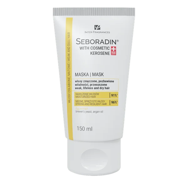 Seboradin Feuchtigkeitsmaske mit Arganöl, 150 ml – für intensive Pflege trockener und brüchiger Haare, schützt vor Spliss und verleiht Glanz