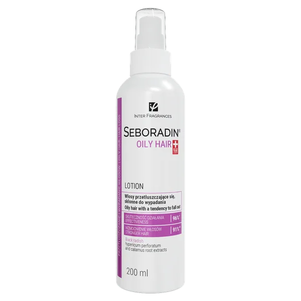 Seboradin Oily Hair Lotion gegen fettiges Haar und Juckreiz, ideal bei Haarausfall, Schuppen und seborrhoischer Kopfhaut