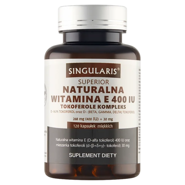 Singularis natürliche Vitamin E Kapseln 400 IU in Sonnenblumenöl, antioxidative Wirkung für Zellschutz