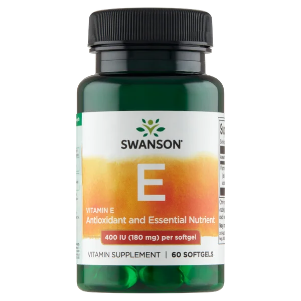 Swanson Vitamin E 400 IU – Hochdosiertes Antioxidans in 60 Kapseln zur Unterstützung des Immunsystems und Zellschutzes
