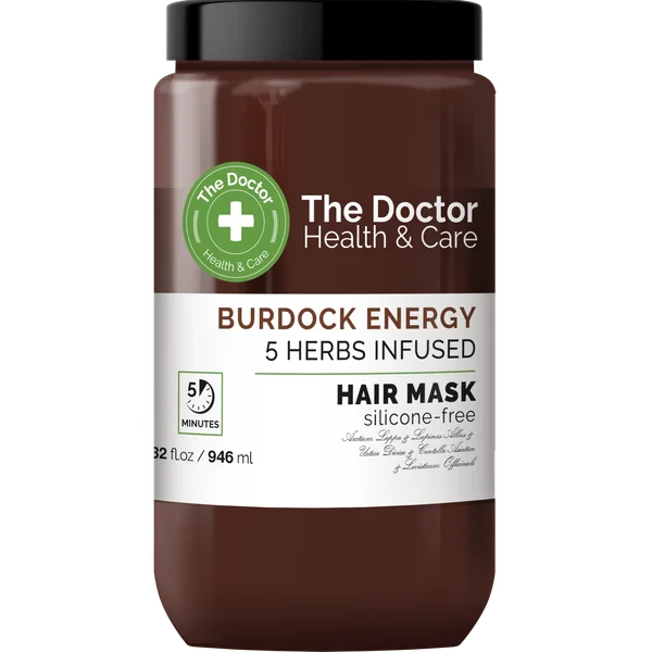Haarmaske The Doctor Health & Care mit Arctium und 5 Kräutern für kräftiges, regeneriertes Haar und natürlichen Glanz. Ideal für schwaches und brüchiges Haar