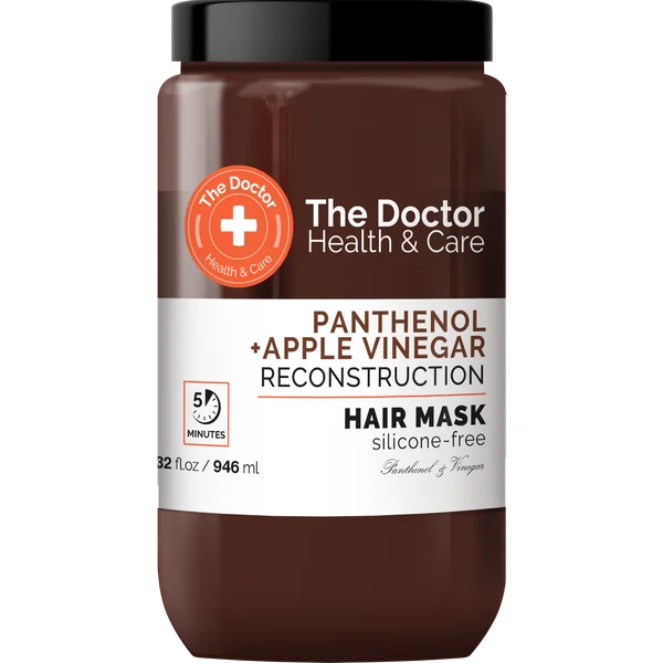 Haarmaske von The Doctor Health & Care mit Apfelessig und Panthenol, die das Haar intensiv pflegt, befeuchtet und für Glanz sorgt
