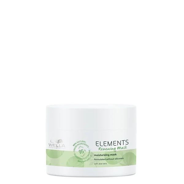 Wella Professionals Elements Renewing Feuchtigkeitsmaske für geschmeidiges und gesundes Haar ohne Silikone. Bietet intensive Pflege und Schutz
