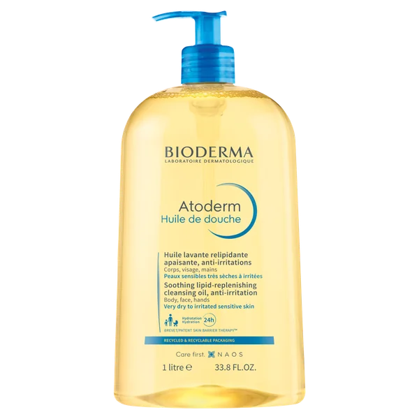 Bioderma Atoderm Huile de Douche feuchtigkeitsspendendes Dusch- und Badeöl, 1 l Flasche