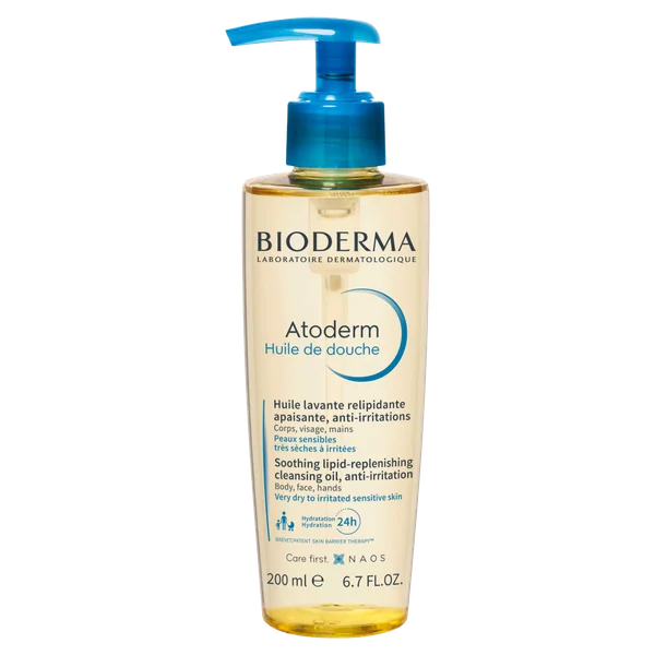 Bioderma Atoderm Huile de Douche feuchtigkeitsspendendes Dusch- und Badeöl, 200 ml Flasche