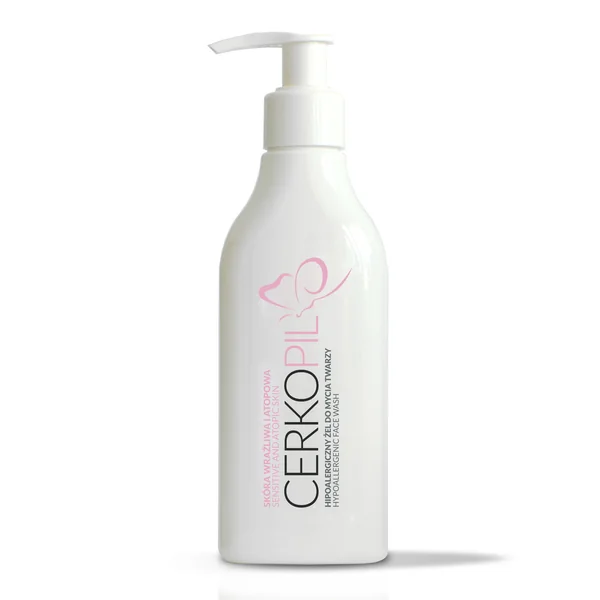 Cerkopil hypoallergenes Gesichtsreinigungsgel für empfindliche Haut, 200 ml – sanfte tägliche Pflege ohne Reizstoffe