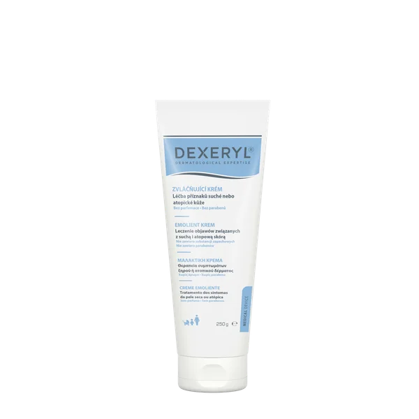 Dexeryl Emollient Creme 250 g zur Pflege trockener und atopischer Haut, parfümfrei und feuchtigkeitsspendend