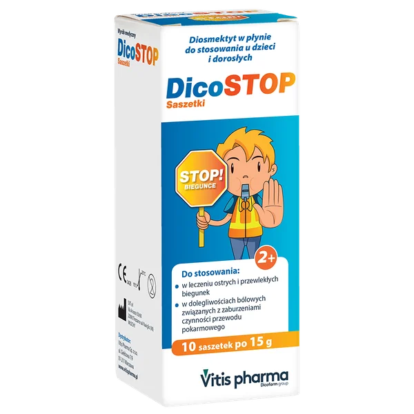 DicoStop Pulver – Medizinprodukt zur Behandlung von Durchfall und zur Regeneration des Verdauungstrakts bei Kindern und Erwachsenen