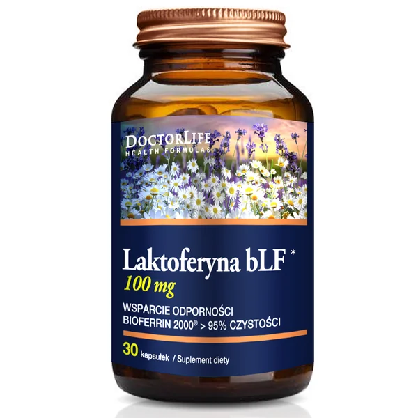 Laktoferyna bLF 100 mg Kapseln von Doctor Life für eine bessere Eisenaufnahme und ein starkes Immunsystem bei Kindern und Erwachsenen