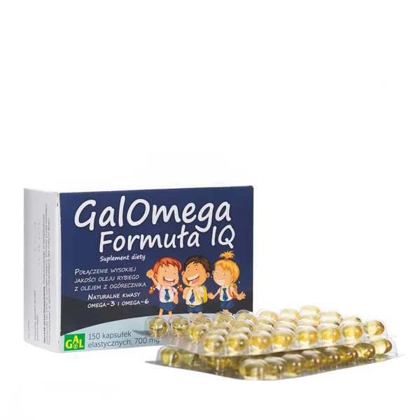 GalOmega Formel IQ – Omega-3-Kapseln für Kinder zur Unterstützung von Gehirn, Konzentration und Immunsystem